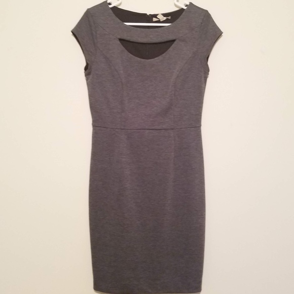 Banana Republic Gray Cap Sleeved Pencil Dress - Picture 4 of 4